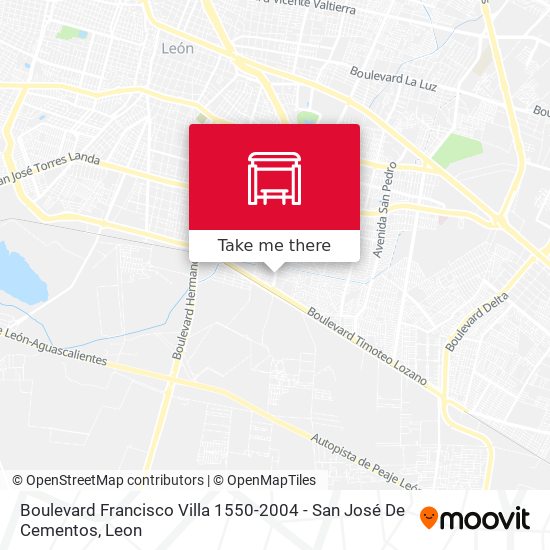 Mapa de Boulevard Francisco Villa 1550-2004 -  San José De Cementos