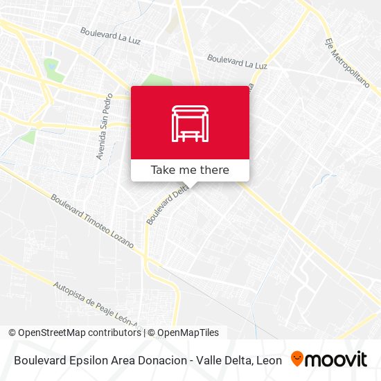 Boulevard Epsilon Area Donacion -  Valle Delta map