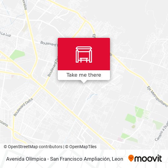 Mapa de Avenida Olímpica  -  San Francisco Ampliación