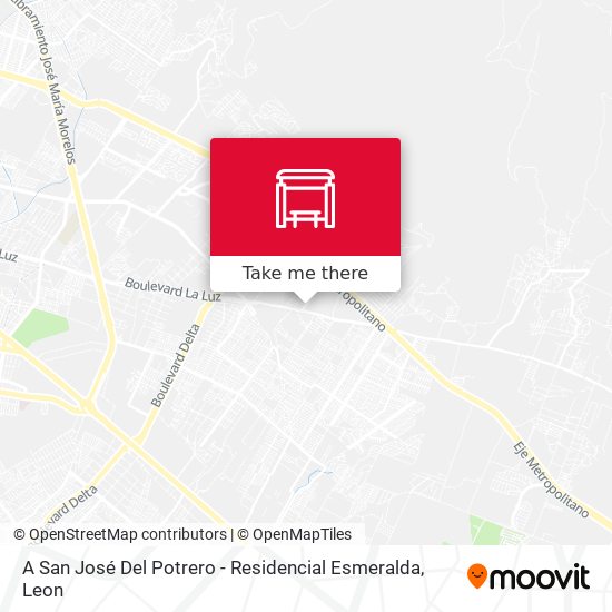 Mapa de A San José Del Potrero -  Residencial Esmeralda