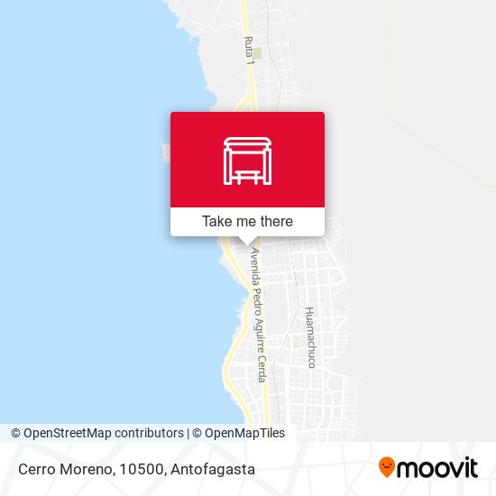 Cerro Moreno, 10500 map