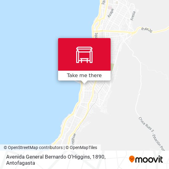 Mapa de Avenida General Bernardo O'Higgins, 1890