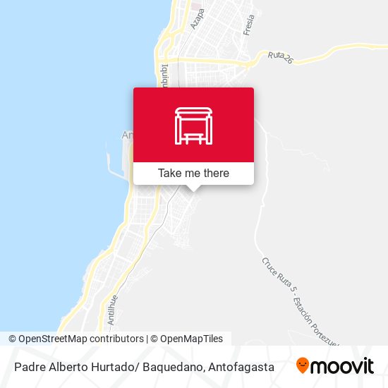 Padre Alberto Hurtado/ Baquedano map