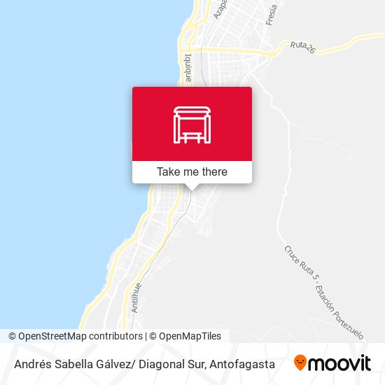 Andrés Sabella Gálvez/ Diagonal Sur map