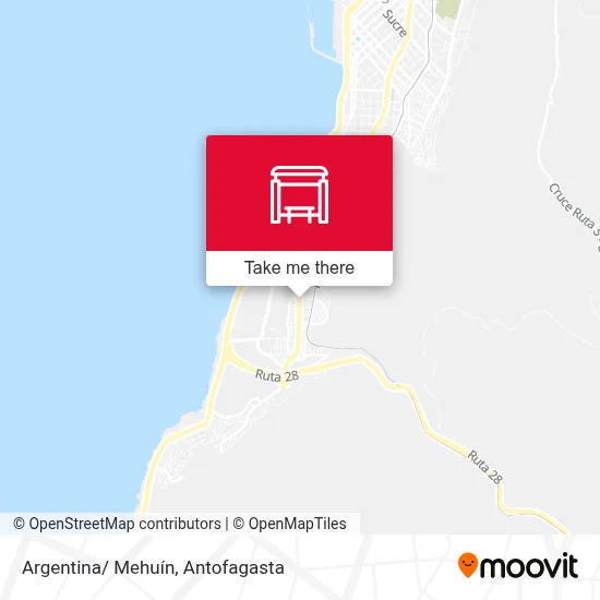 Argentina/ Mehuín map