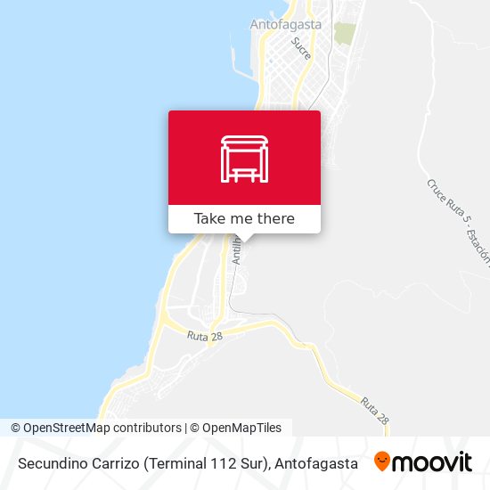 Mapa de Secundino Carrizo (Terminal 112 Sur)