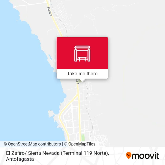 Mapa de El Zafiro/ Sierra Nevada (Terminal 119 Norte)