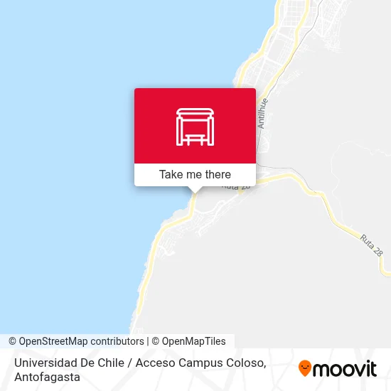 Universidad De Chile / Acceso Campus Coloso map