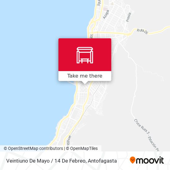 Mapa de Veintiuno De Mayo / 14 De Febreo