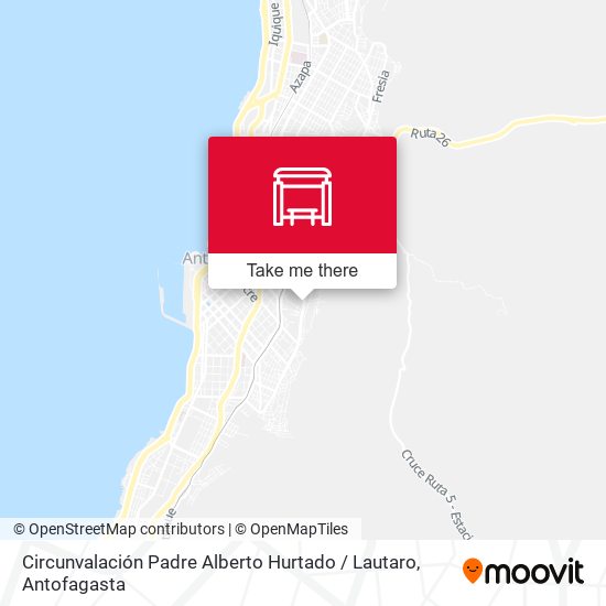 Mapa de Circunvalación Padre Alberto Hurtado / Lautaro
