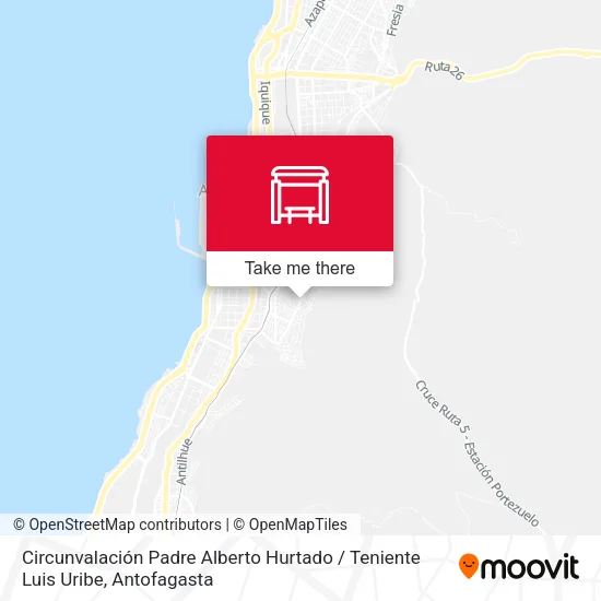 Mapa de Circunvalación Padre Alberto Hurtado / Teniente Luis Uribe