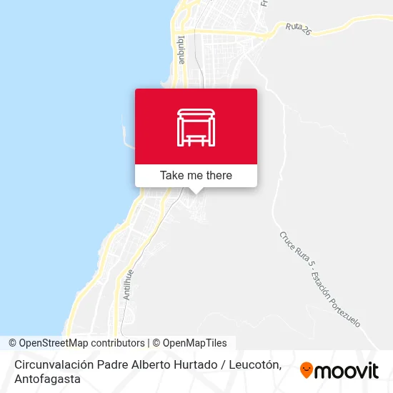 Mapa de Circunvalación Padre Alberto Hurtado / Leucotón