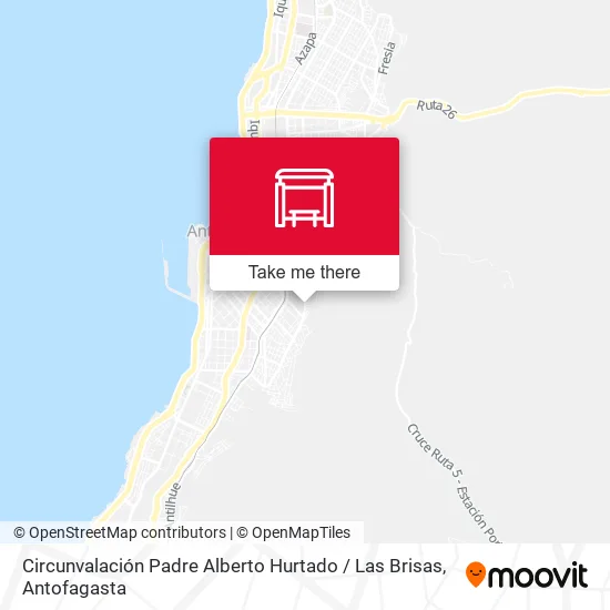 Mapa de Circunvalación Padre Alberto Hurtado / Las Brisas