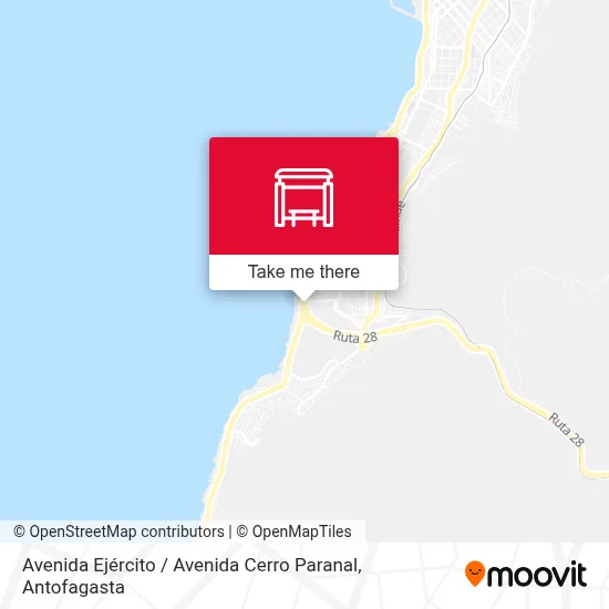 Mapa de Avenida Ejército / Avenida Cerro Paranal