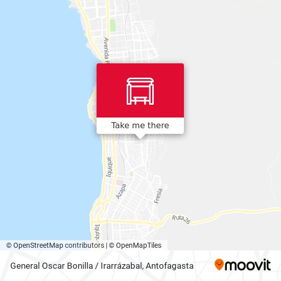 Mapa de General Oscar Bonilla / Irarrázabal