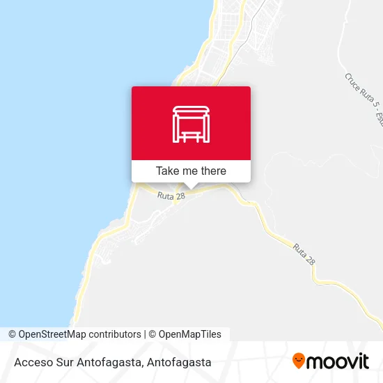Mapa de Acceso Sur Antofagasta