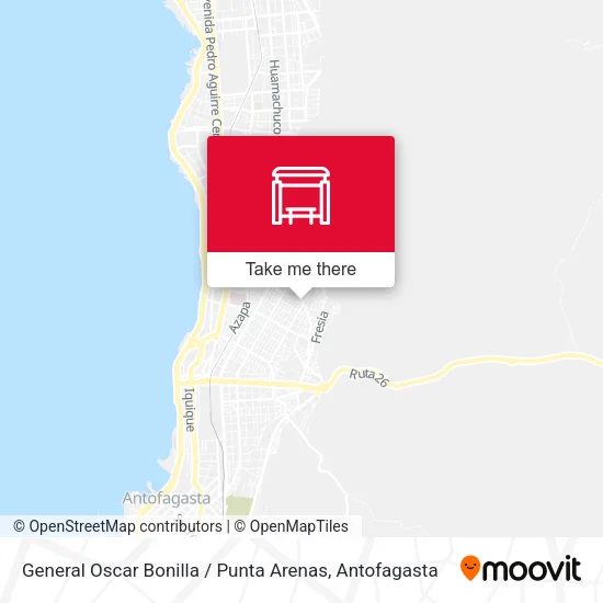 General Oscar Bonilla / Punta Arenas map