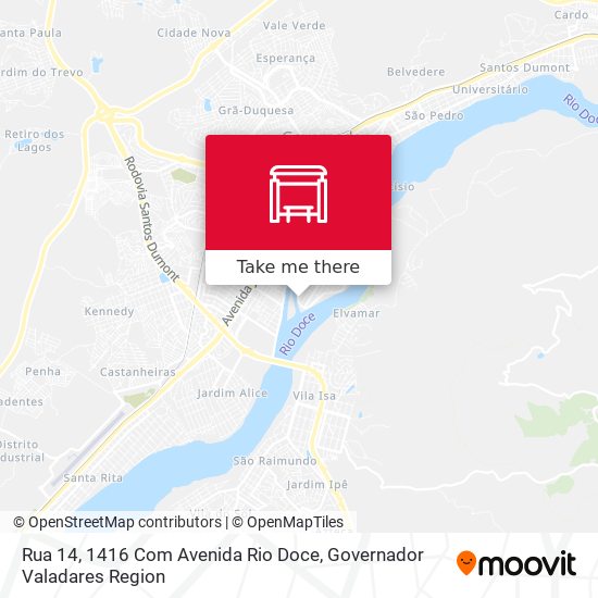 Rua 14, 1416 Com Avenida Rio Doce map