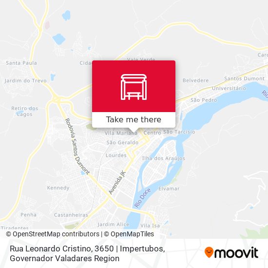 Mapa Rua Leonardo Cristino, 3650 | Impertubos