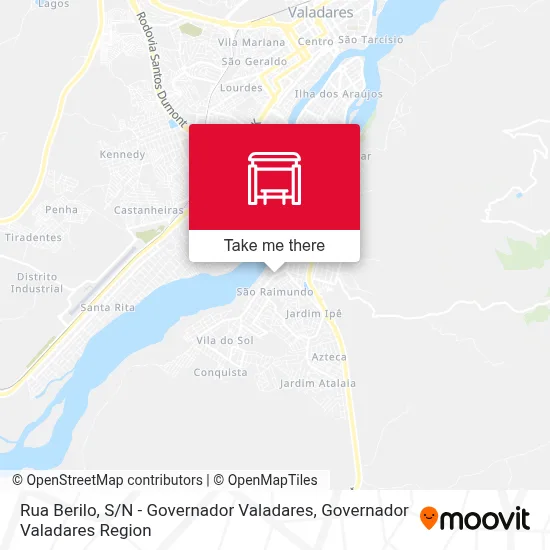 Rua Berilo, S / N - Governador Valadares map