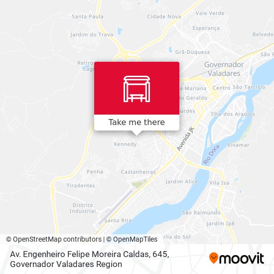 Mapa Av. Engenheiro Felipe Moreira Caldas, 645