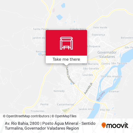 Mapa Av. Rio Bahia, 2800 | Posto Água Mineral - Sentido Turmalina