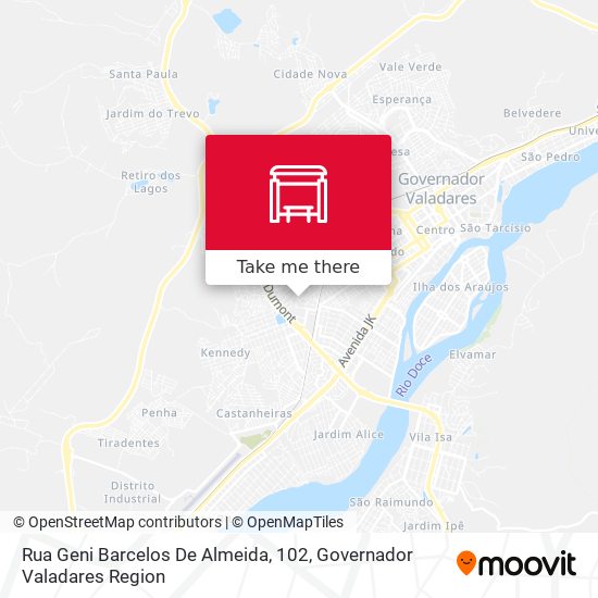 Mapa Rua Geni Barcelos De Almeida, 102