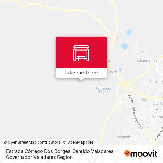 Estrada Córrego Dos Borges, Sentido Valadares map