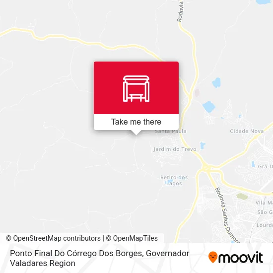 Ponto Final Do Córrego Dos Borges map