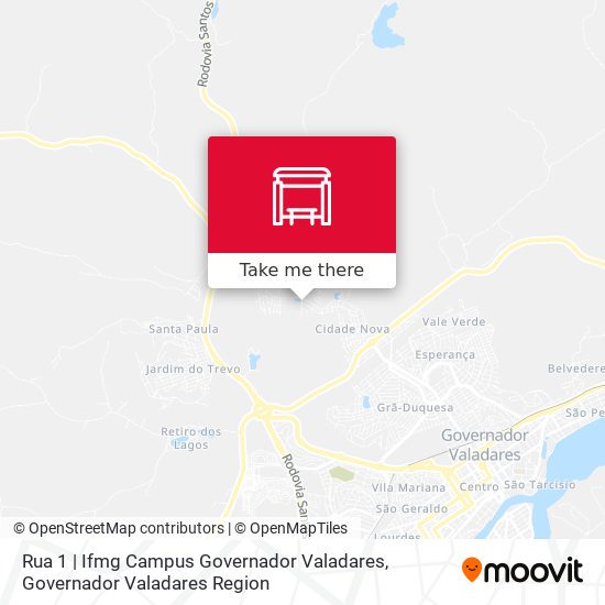 Mapa Rua 1 | Ifmg Campus Governador Valadares