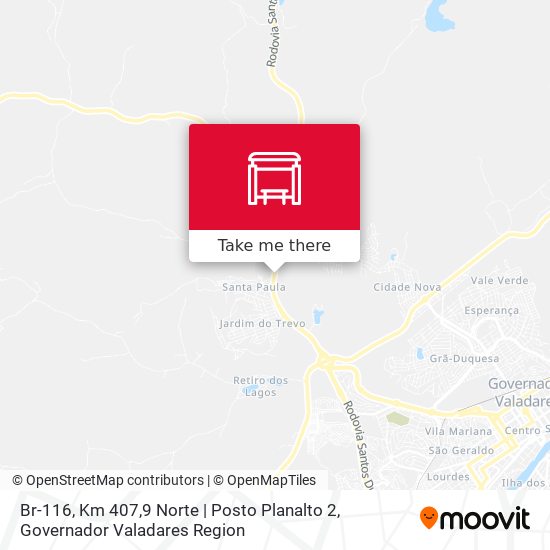 Mapa Br-116, Km 407,9 Norte | Posto Planalto 2