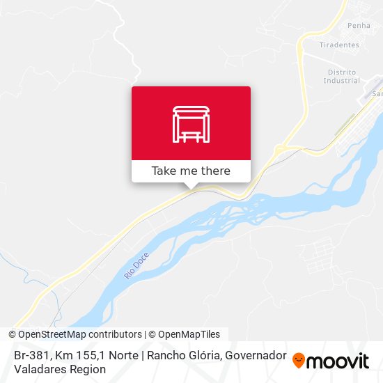 Mapa Br-381, Km 155,1 Norte | Rancho Glória