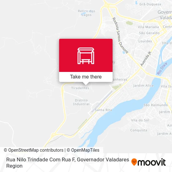 Rua Nilo Trindade Com Rua F map