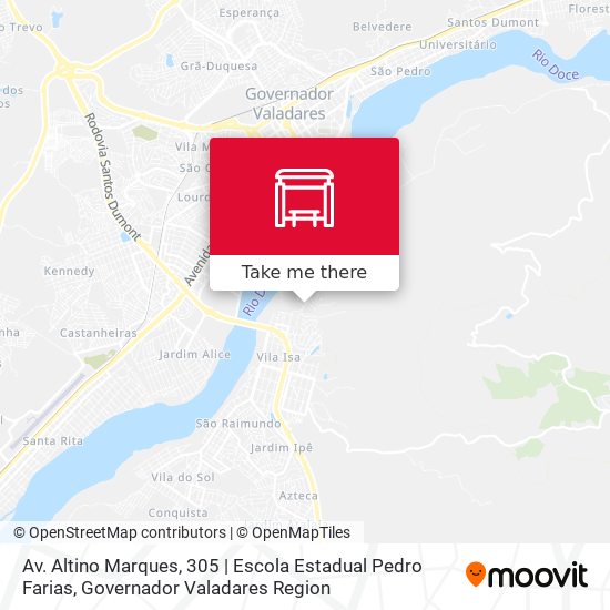 Mapa Av. Altino Marques, 305 | Escola Estadual Pedro Farias