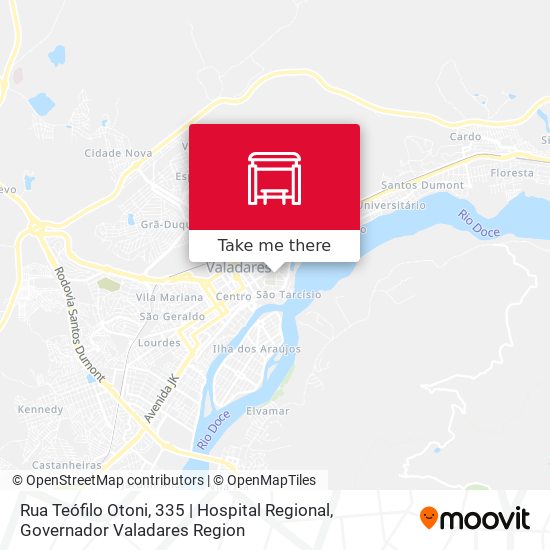 Mapa Rua Teófilo Otoni, 335 | Hospital Regional