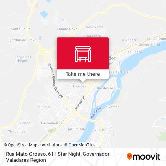 Mapa Rua Mato Grosso, 61 | Star Night