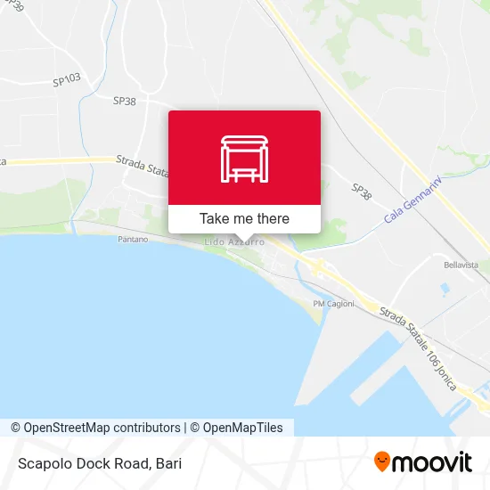 Scapolo Dock Road map