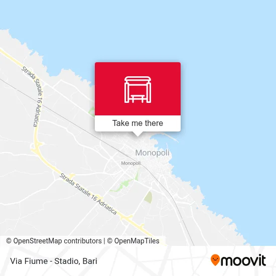 Via Fiume - Stadio map