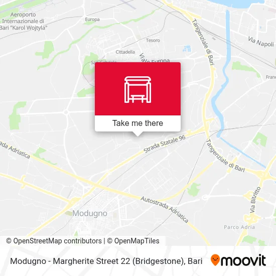 Modugno - Margherite Street 22 (Bridgestone) map