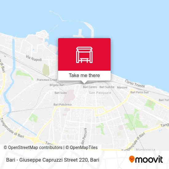Bari - Giuseppe Capruzzi Street 220 map