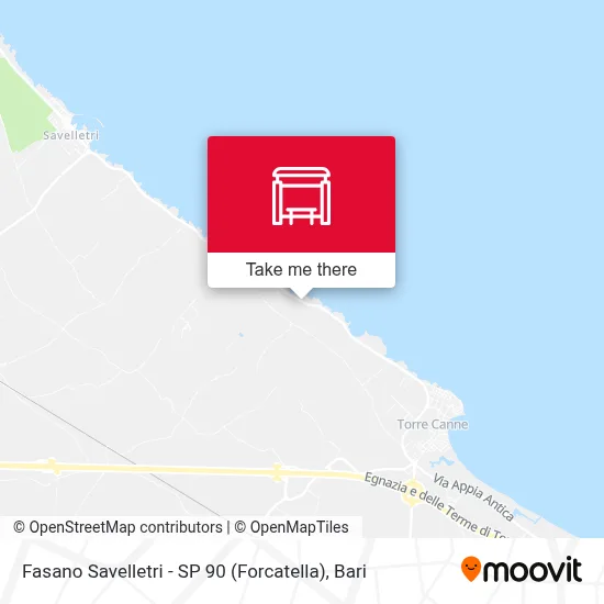 Fasano Savelletri - SP 90 (Forcatella) map
