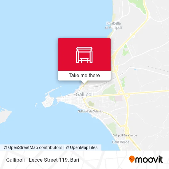 Gallipoli - Lecce Street 119 map