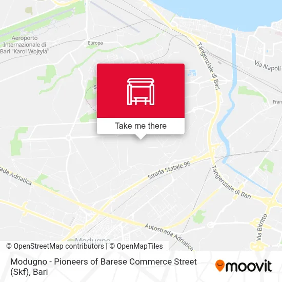 Modugno - Pioneers of Barese Commerce Street (Skf) map