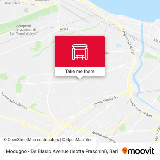 Modugno - De Blasio Avenue (Isotta Fraschini) map
