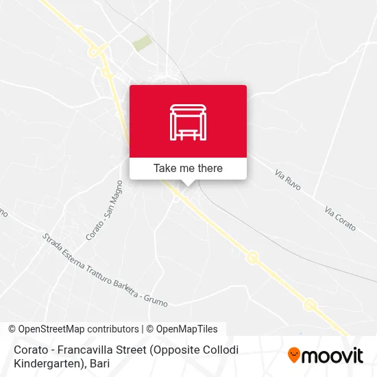 Corato - Francavilla Street (Opposite Collodi Kindergarten) map