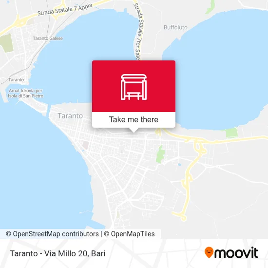 Taranto - Via Millo 20 map