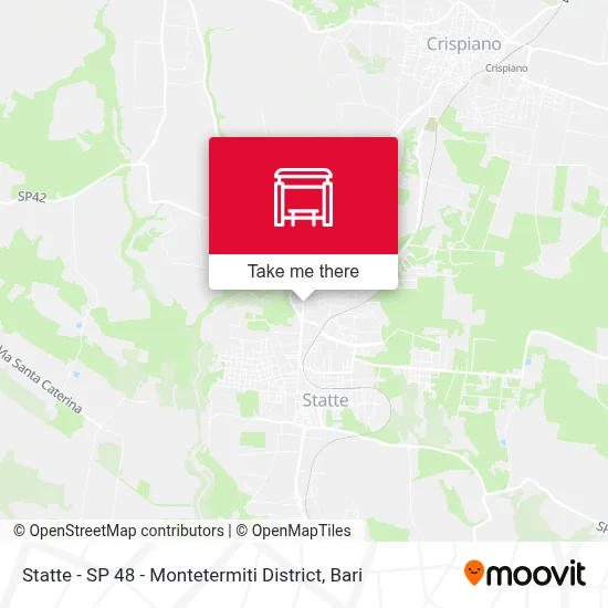 Statte - SP 48 - Montetermiti District map