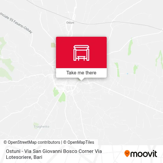 Ostuni - Via San Giovanni Bosco Corner Via Lotesoriere map
