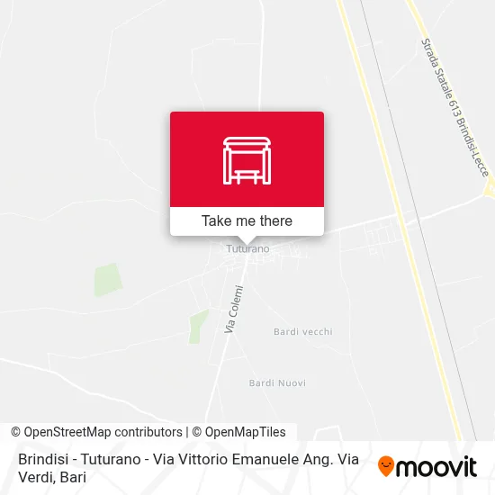Brindisi - Tuturano - Via Vittorio Emanuele Ang. Via Verdi map