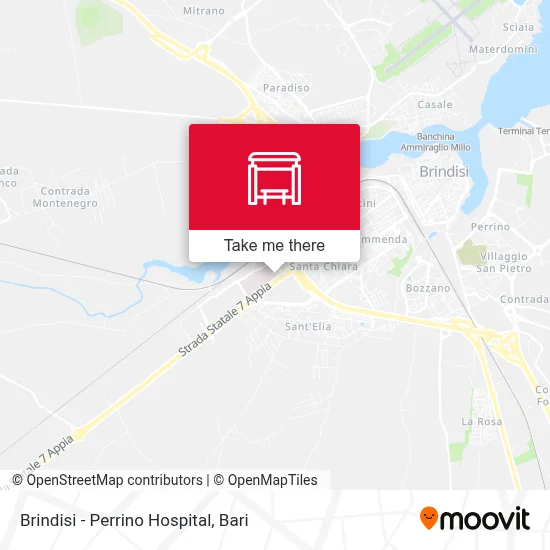 Brindisi - Perrino Hospital map